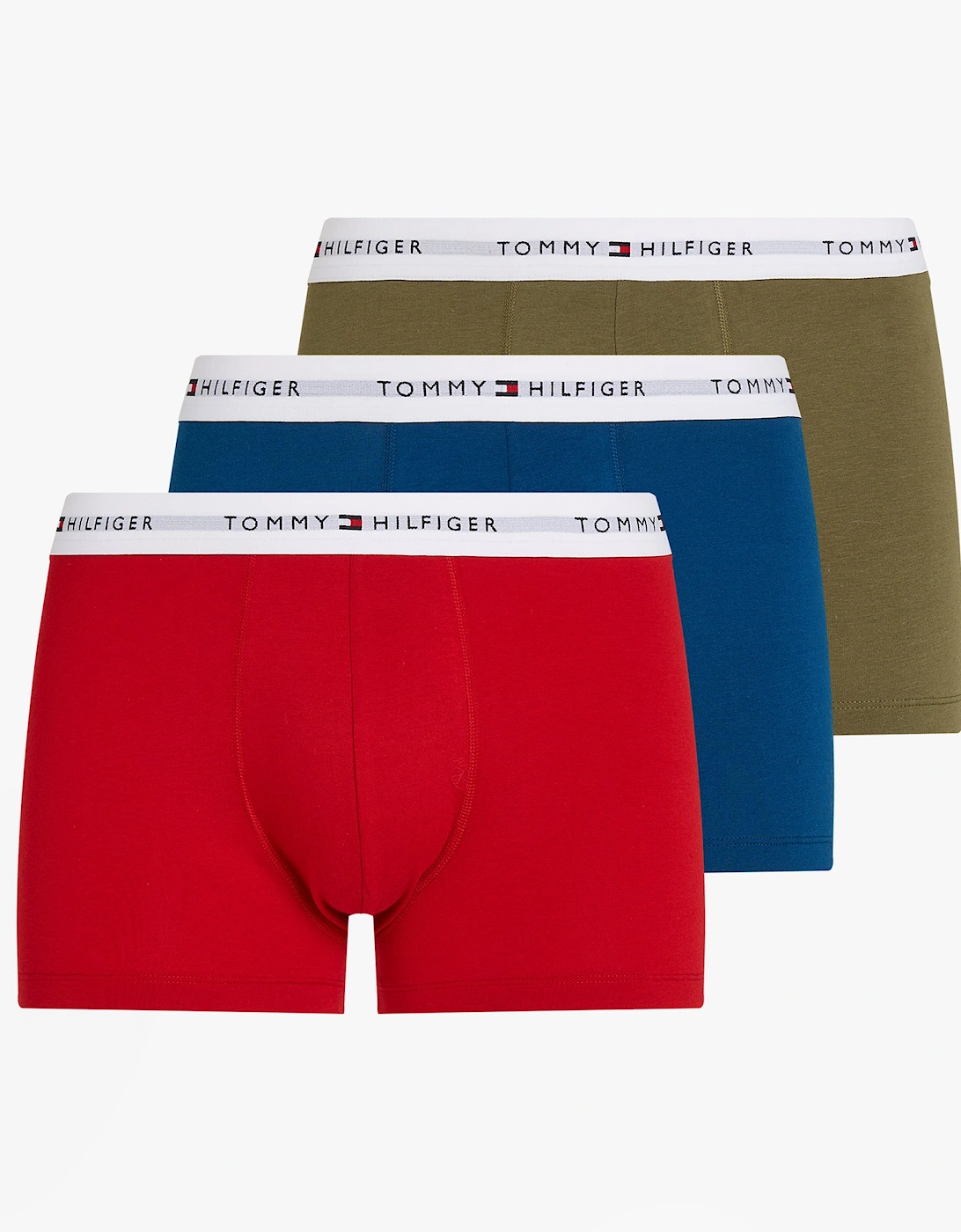 3 Pack Mens Logo Waistband Trunks Multicoloured, 6 of 5