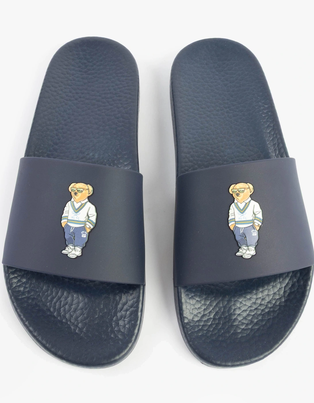 POLO SLIDE Mens Sandals Heritage Bear Navy, 7 of 6