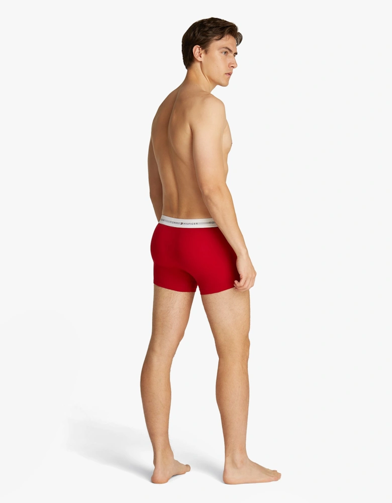 3 Pack Mens Logo Waistband Trunks Multicoloured