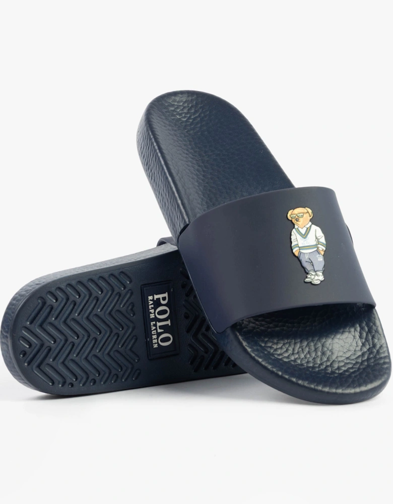 POLO SLIDE Mens Sandals Heritage Bear Navy