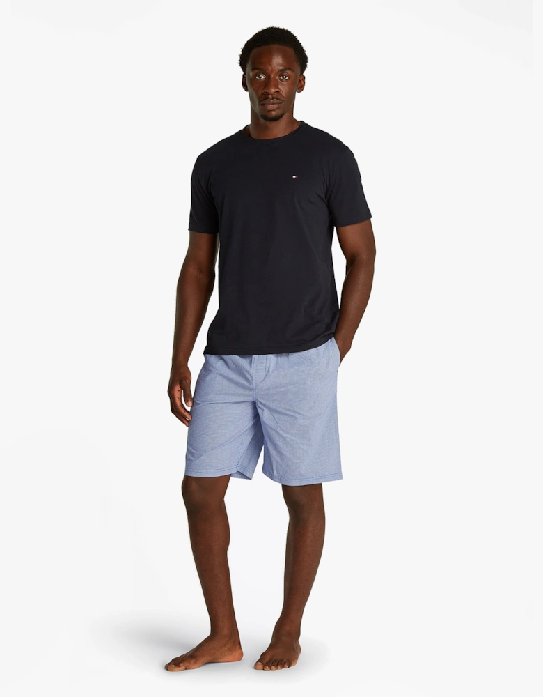PURE COTTON Pyjama Set Mens Desert Sky / Mini Gingham