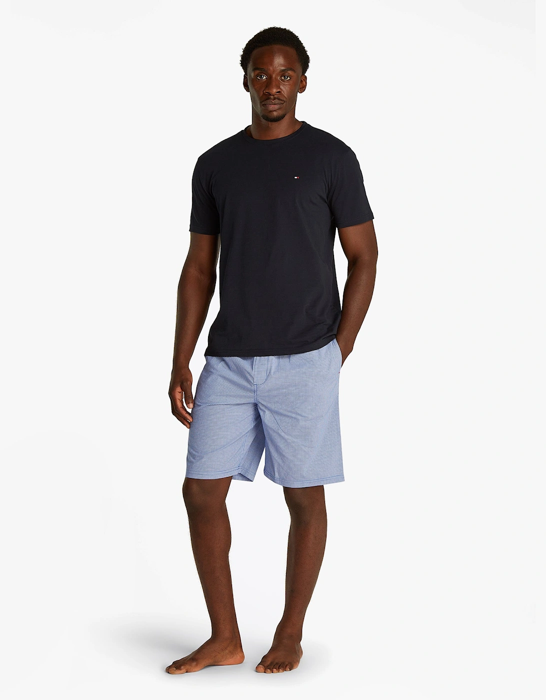 PURE COTTON Pyjama Set Mens Desert Sky / Mini Gingham, 7 of 6