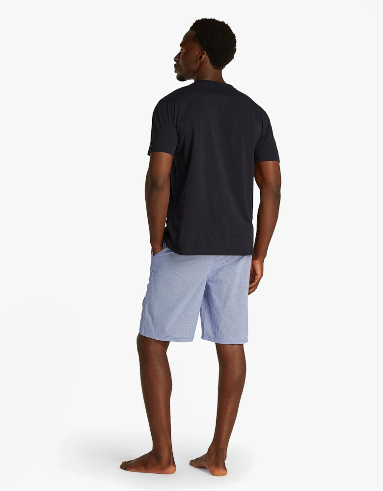 PURE COTTON Pyjama Set Mens Desert Sky / Mini Gingham