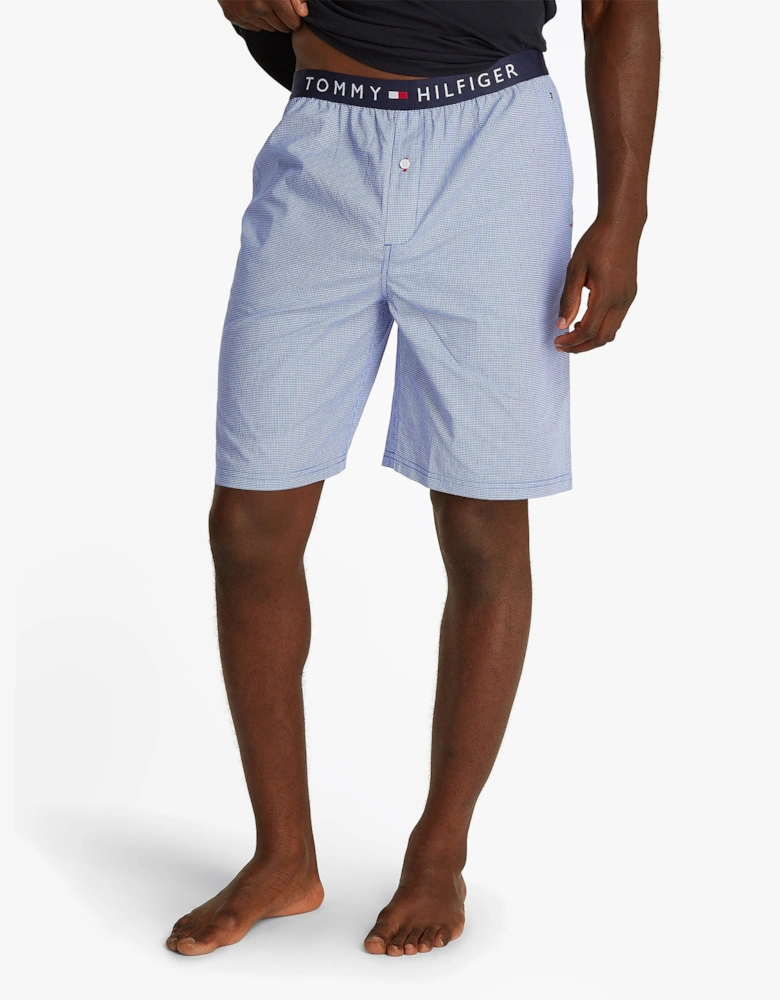 PURE COTTON Pyjama Set Mens Desert Sky / Mini Gingham