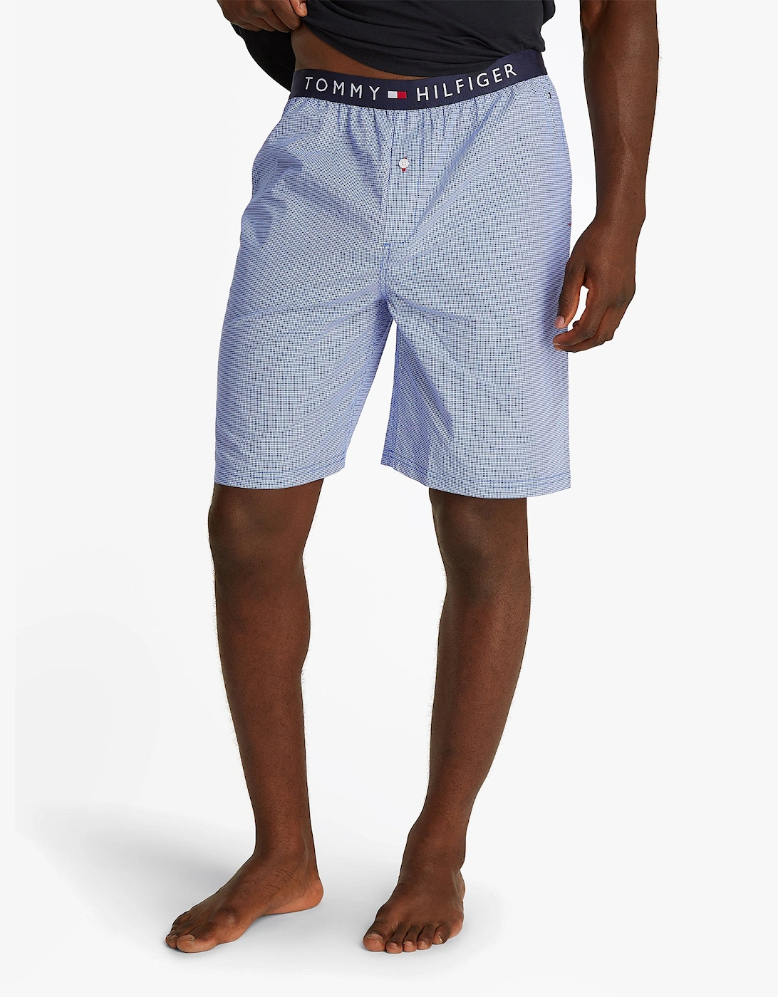 PURE COTTON Pyjama Set Mens Desert Sky / Mini Gingham