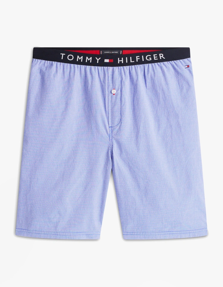 PURE COTTON Pyjama Set Mens Desert Sky / Mini Gingham