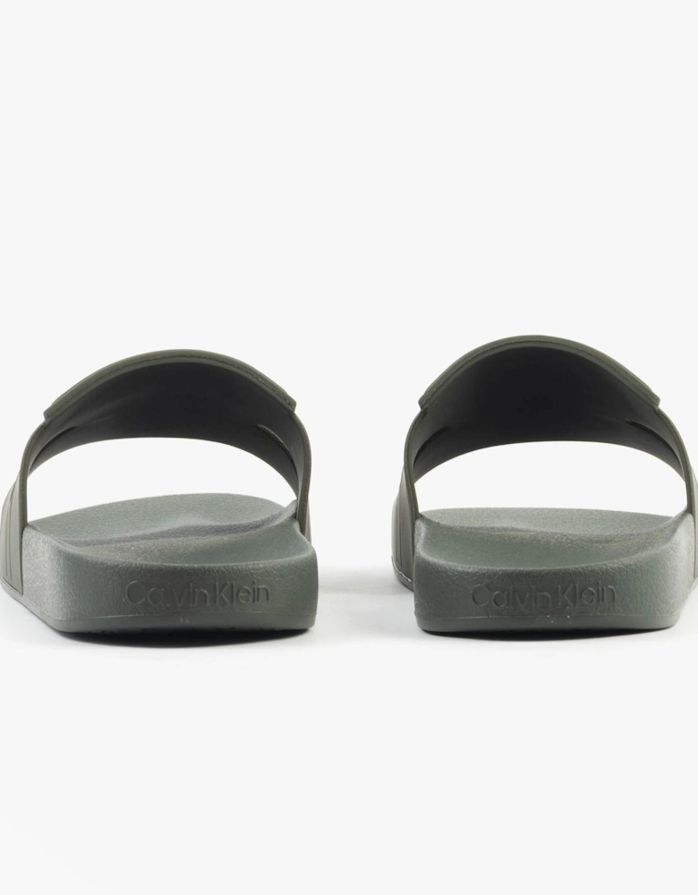 POOL SLIDE DOUBLE T Mens Sliders Dark Olive