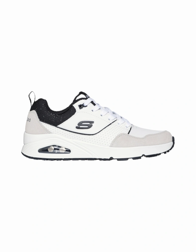 UNO - RETRO ONE Mens Trainers White Mono/Black