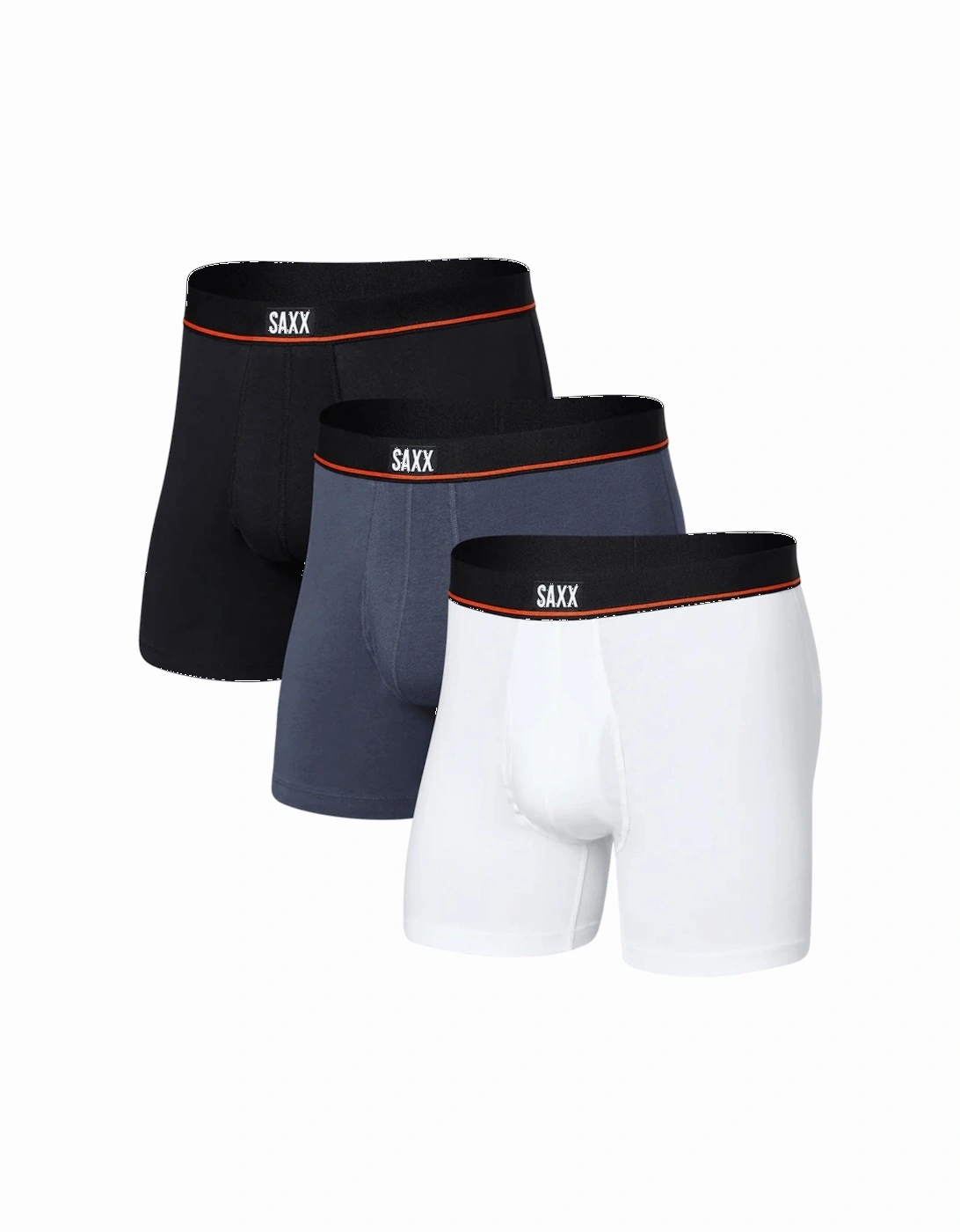 Mens Non-Stop Stretch Cotton 3 Pack Boxer Shorts, 2 of 1