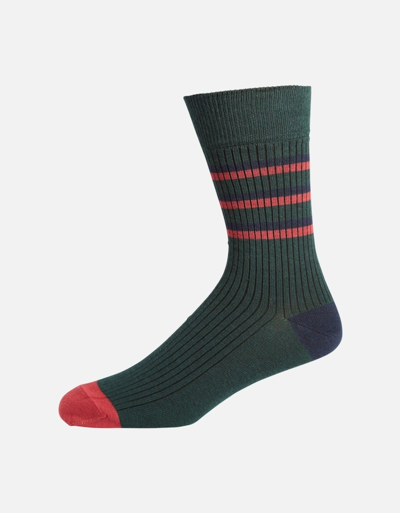 3 Pack Men's Fine Rib & Fine Rib Stripe Sock