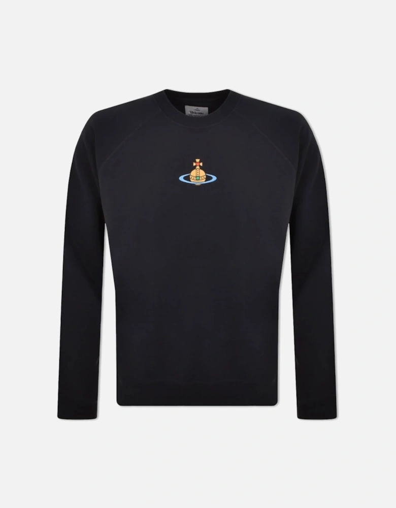 Men's Navy Centre Orb Raglan Sweatshirt