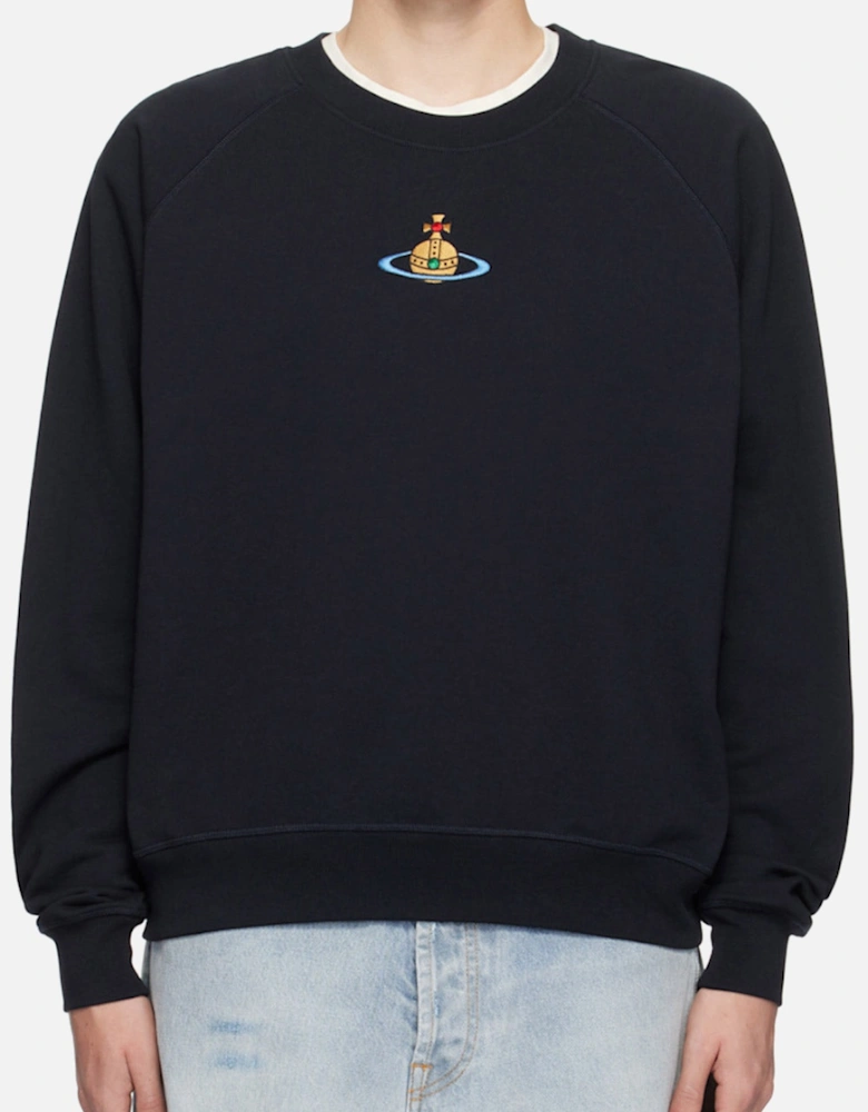 Men's Navy Centre Orb Raglan Sweatshirt