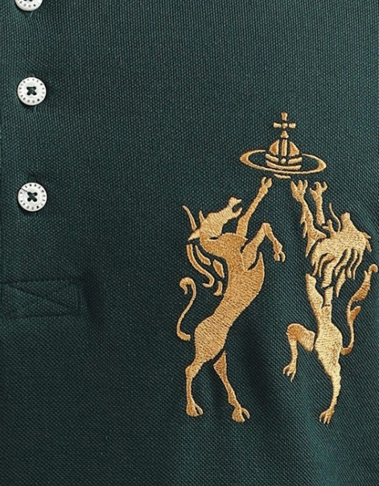 Men's Green Lion & Unicorn Polo Shirt