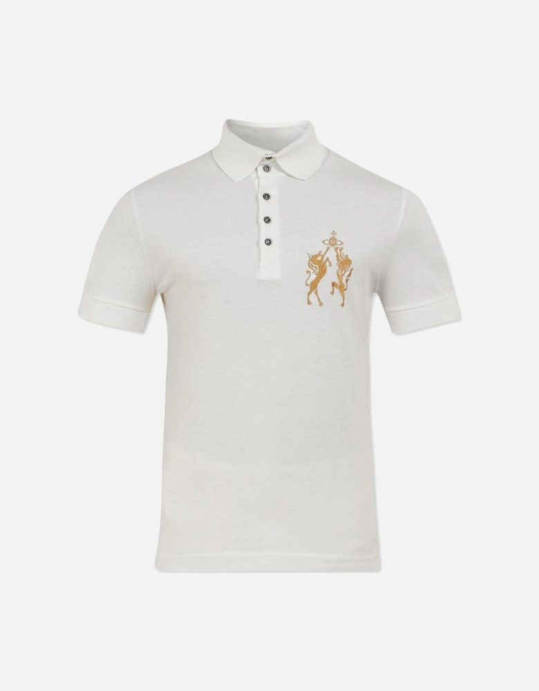 Men's White Lion & Unicorn Polo Shirt