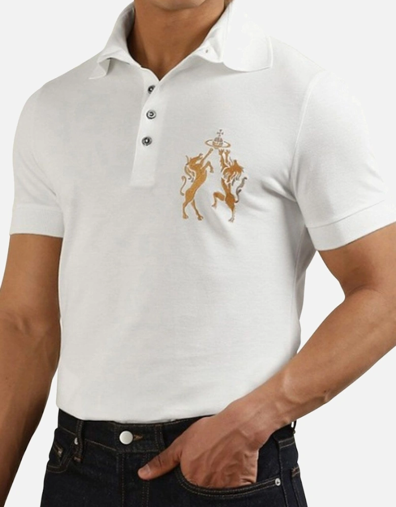 Men's White Lion & Unicorn Polo Shirt