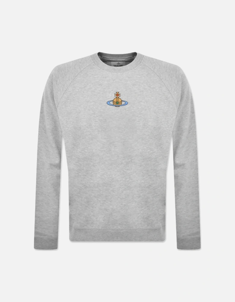 Men's Grey Centre Orb Raglan Sweatshirt