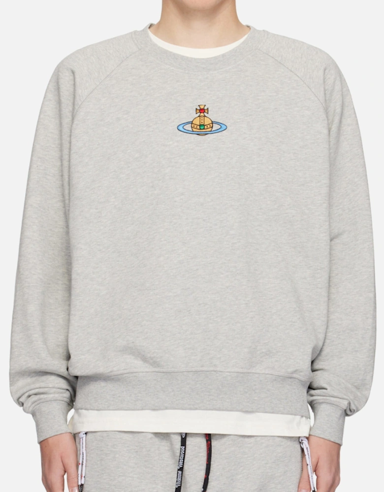 Men's Grey Centre Orb Raglan Sweatshirt