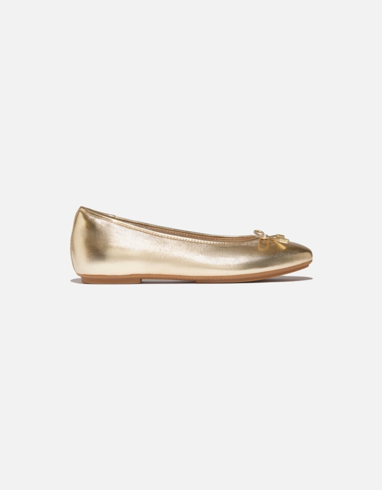 DELICATO BOW SOFT Womens Ballet Flats Platino