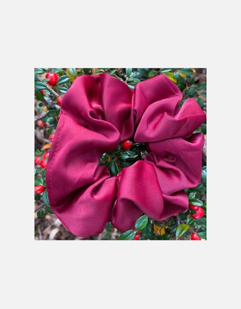 Red Silk Blend Scrunchie