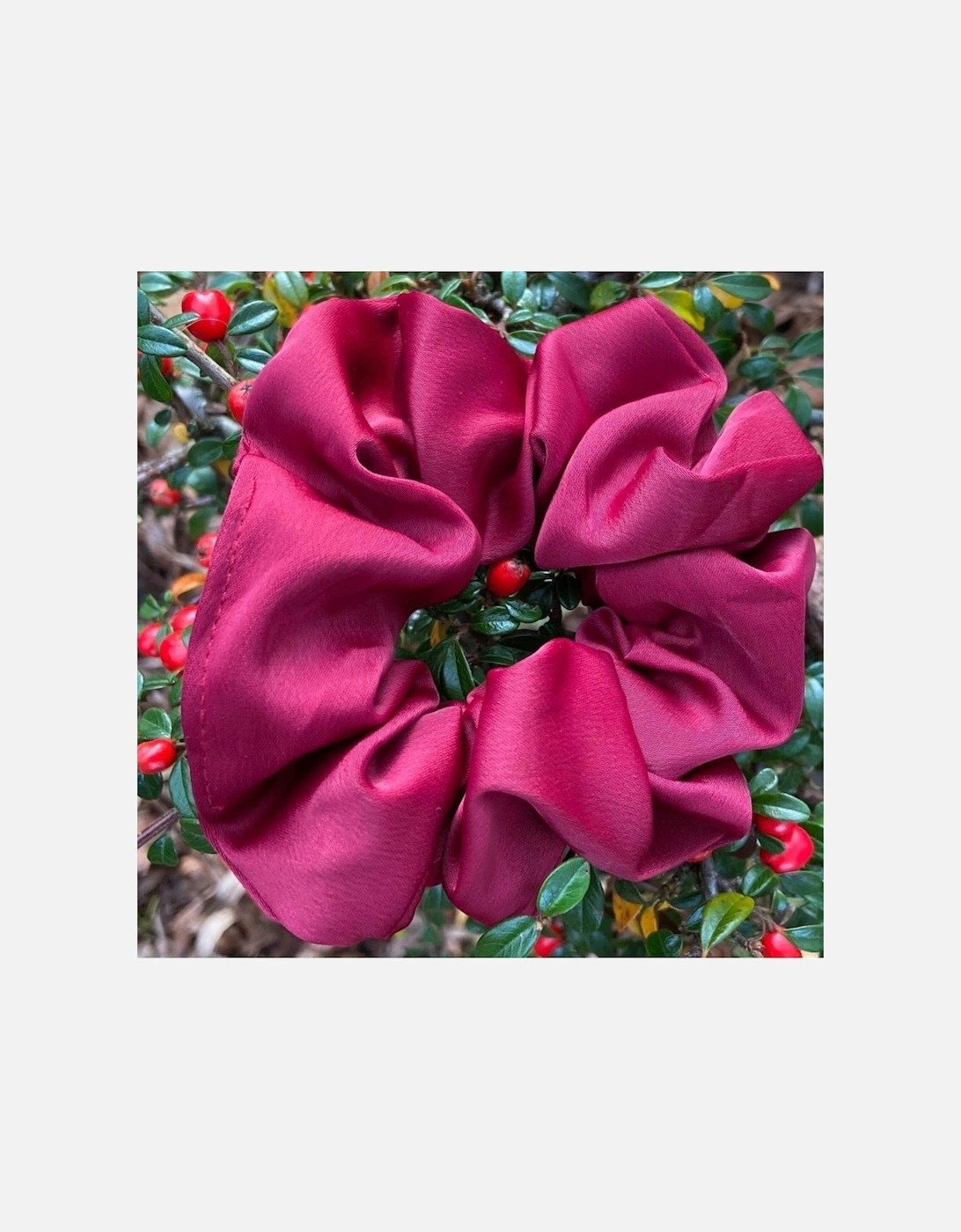 Red Silk Blend Scrunchie, 2 of 1
