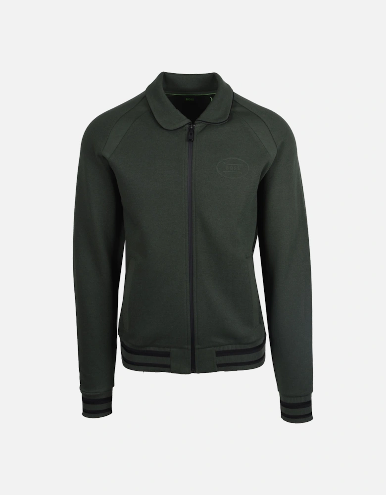 Boss Green Seth Heritage Full Zip Knitwear Open Green