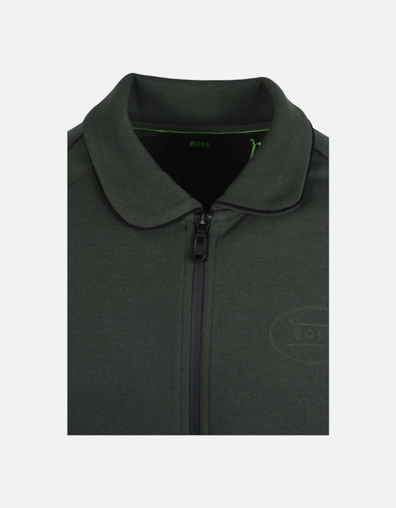 Boss Green Seth Heritage Full Zip Knitwear Open Green