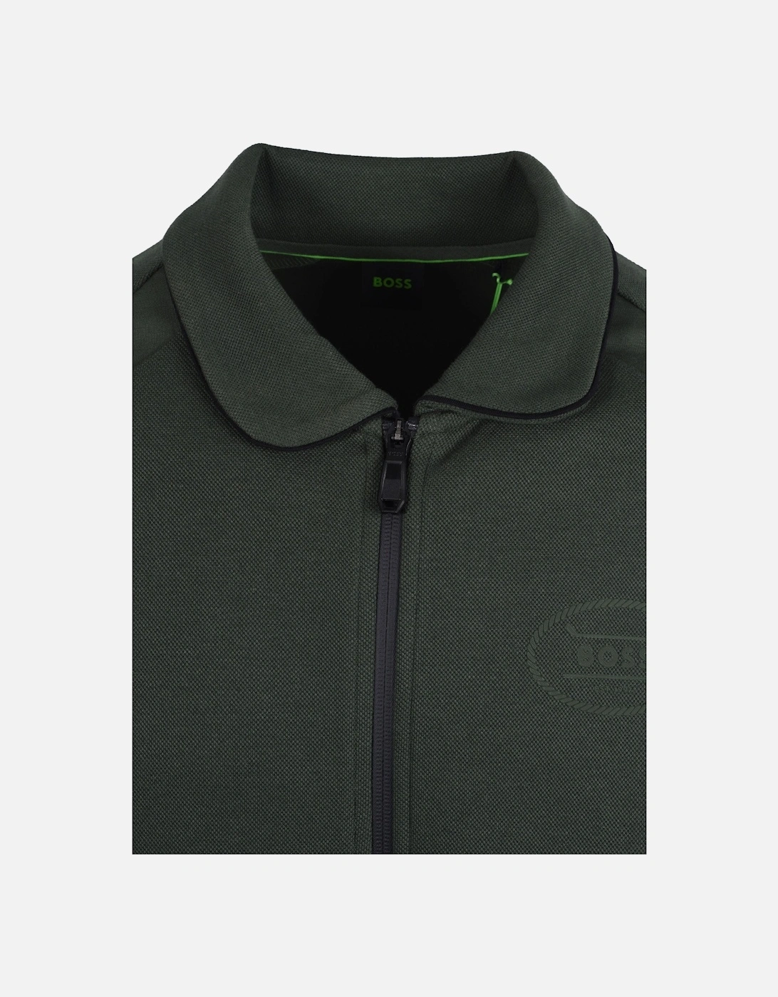 Boss Green Seth Heritage Full Zip Knitwear Open Green