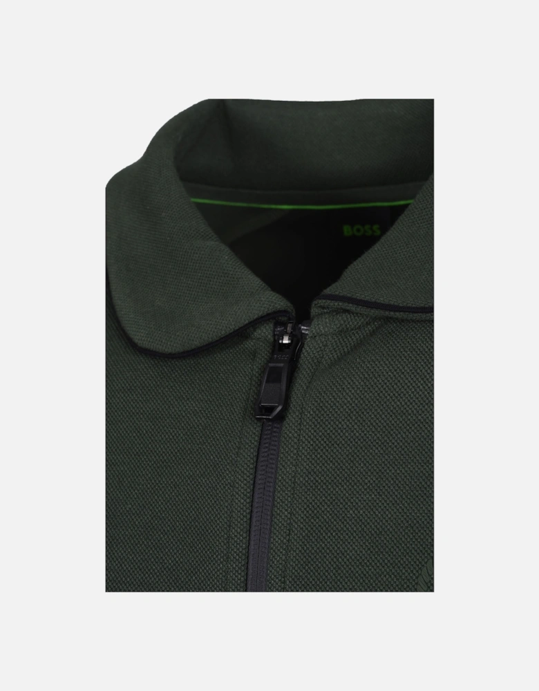 Boss Green Seth Heritage Full Zip Knitwear Open Green