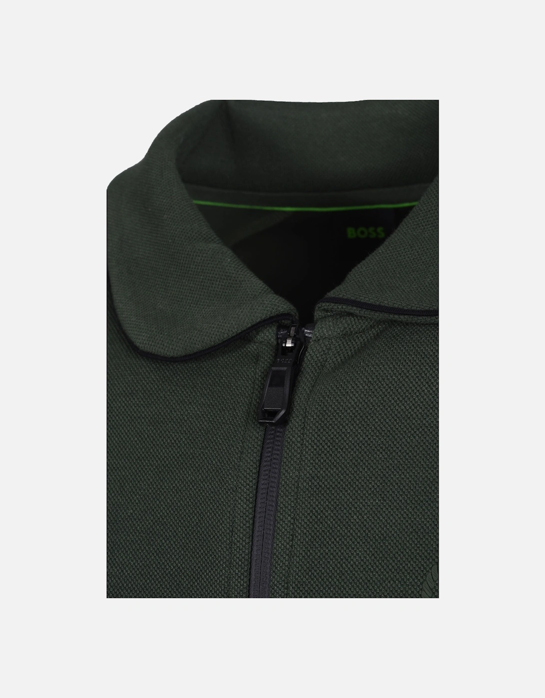 Boss Green Seth Heritage Full Zip Knitwear Open Green