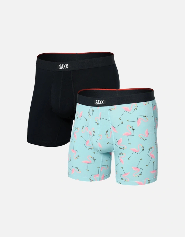 Mens Vibe Xtra Soft Comfort 2 Pack Boxer Shorts