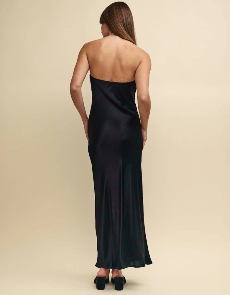 Madeline Satin Bandeau Midi Dress