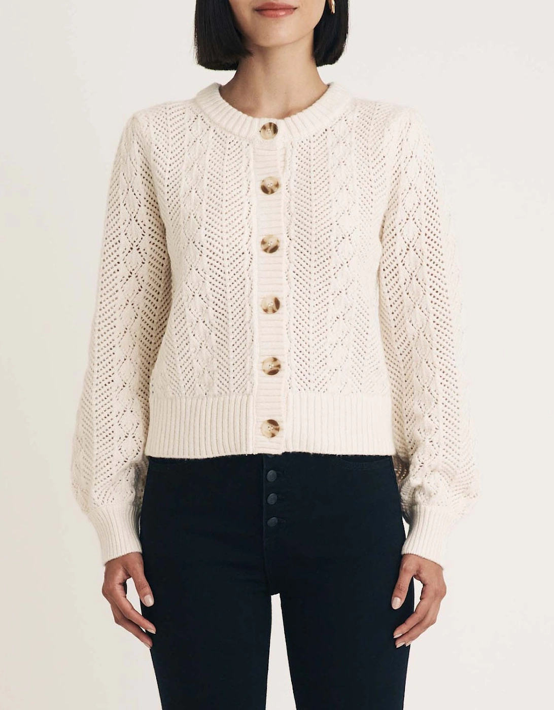 Pointelle Knitted Cardigan, 5 of 4