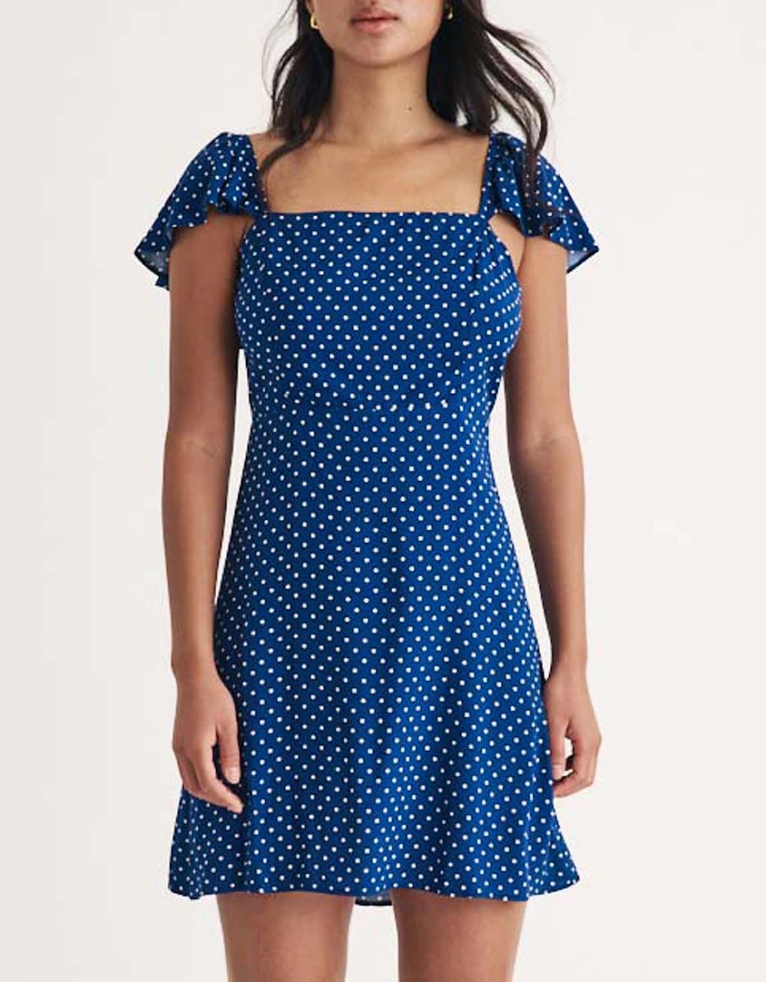 Nobody's Child Women's Elise Polka Dot Mini Dress - Blue - Size: 10