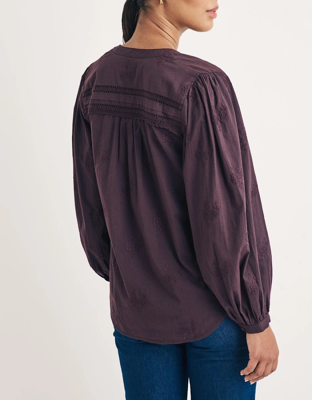 Fern Floral Embroidered Blouse