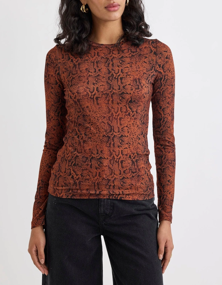 Spencer Animal Print Long Sleeve Top