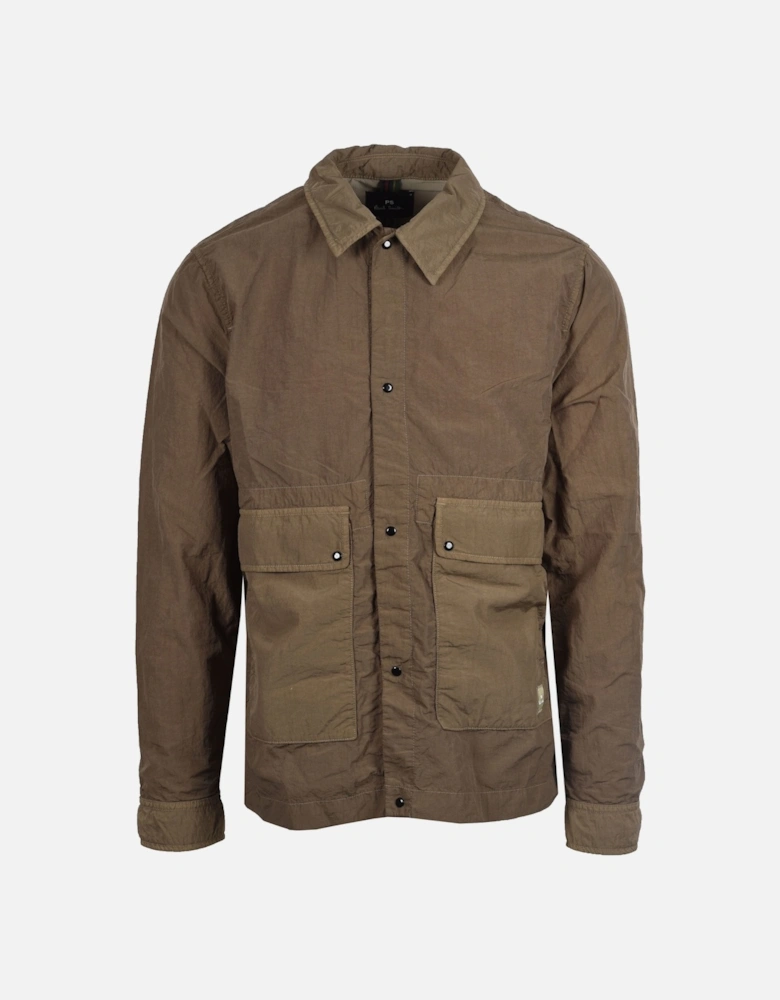 Unlined Overshirt Jacket Military Green