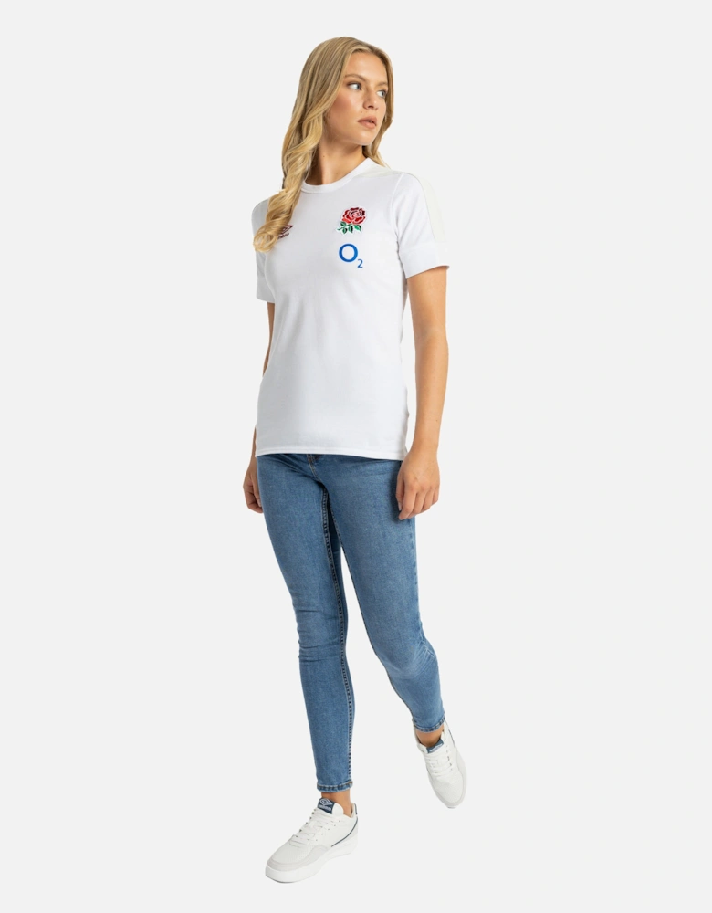 Womens/Ladies 23/24 England Rugby Presentation T-Shirt