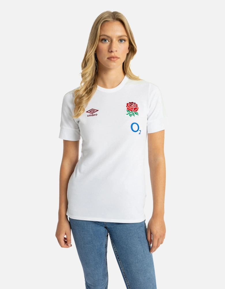 Womens/Ladies 23/24 England Rugby Presentation T-Shirt