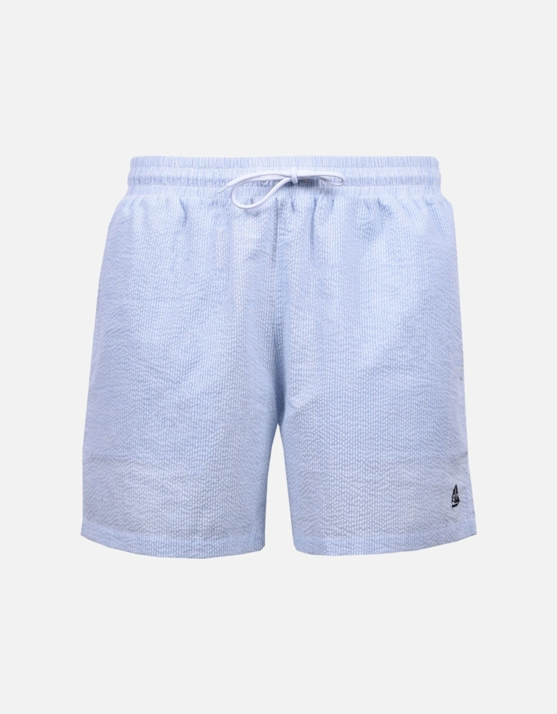 SEERSUCKER SWIM SHORTS LIGHT BLUE