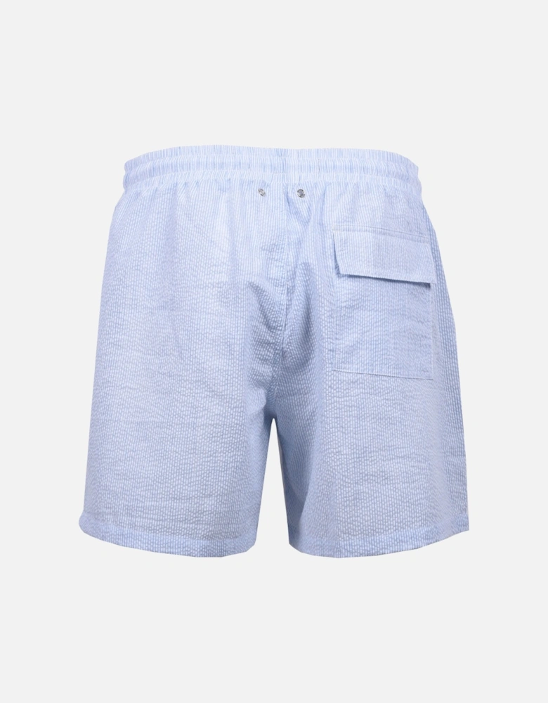 SEERSUCKER SWIM SHORTS LIGHT BLUE