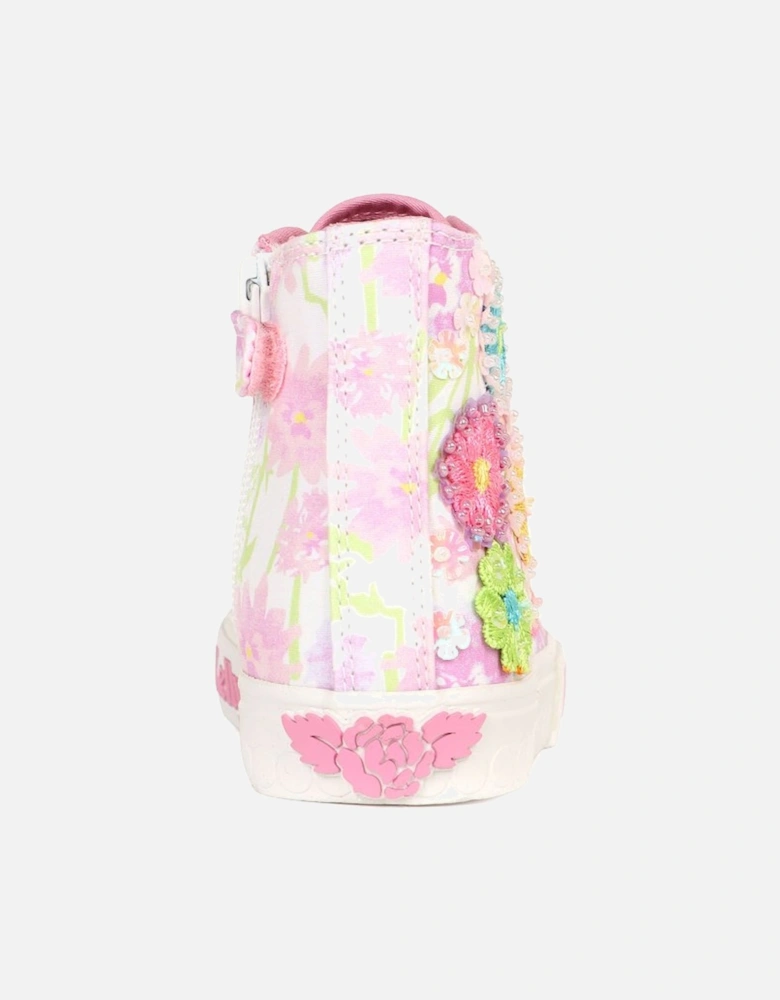 Eloise Mid Girls Canvas Hi Top Boots
