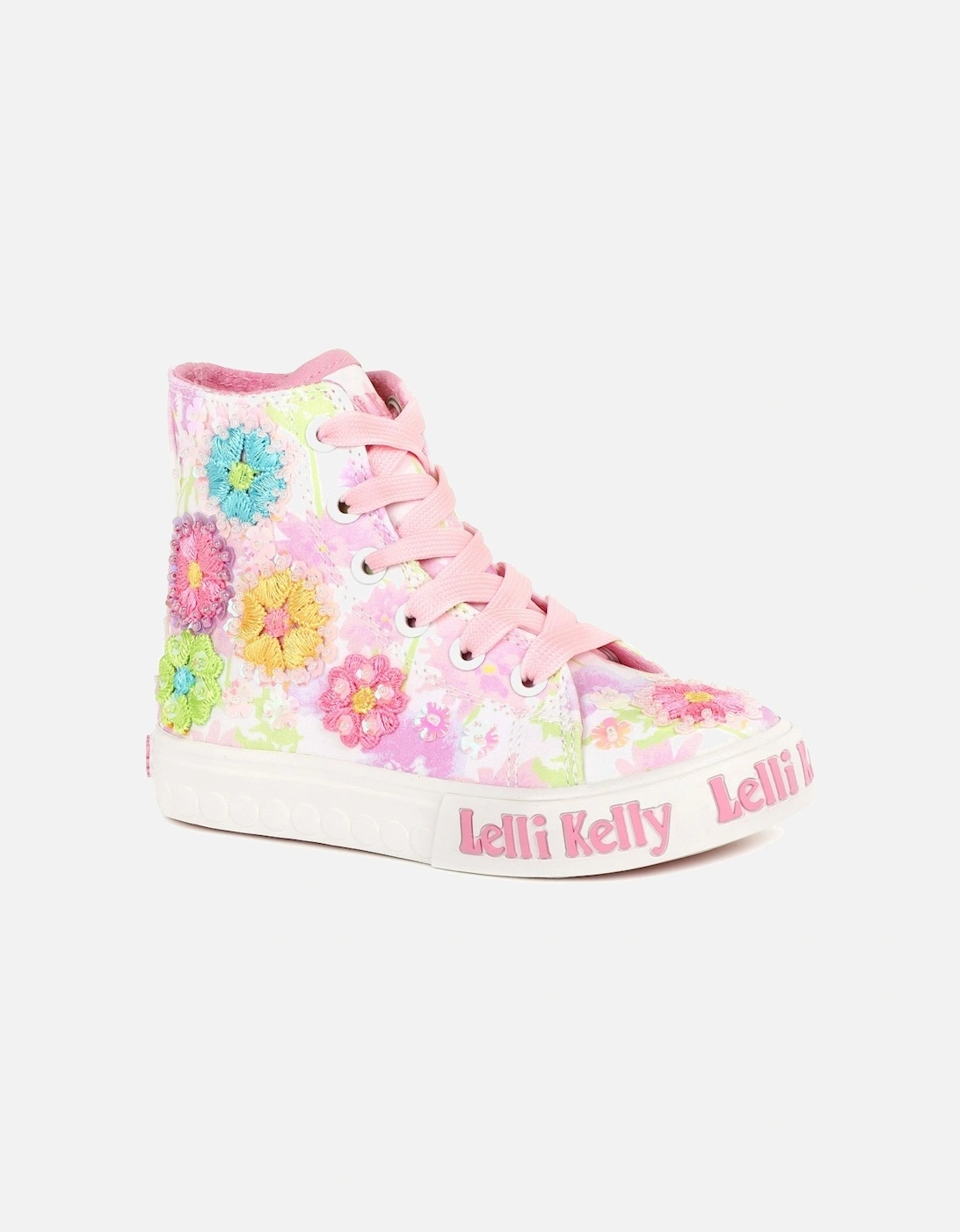 Eloise Mid Girls Canvas Hi Top Boots, 8 of 7