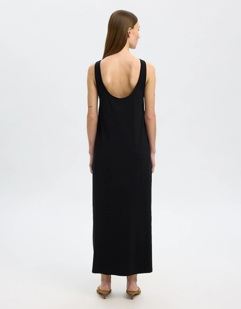 Femme Anola Sleeveless Low Back Ankle Dress Black
