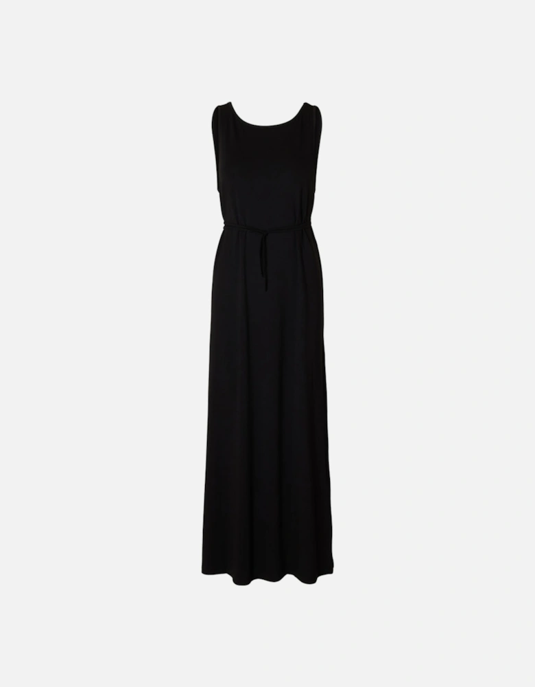 Femme Anola Sleeveless Low Back Ankle Dress Black