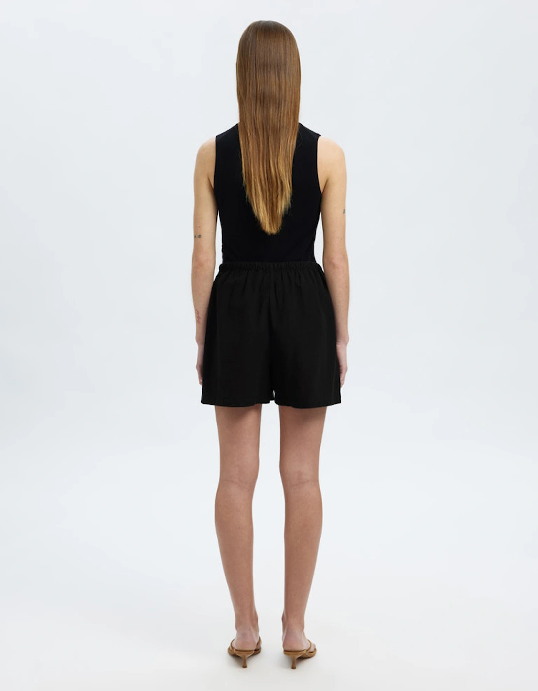 Femme Luisa Midweight String Shorts Black