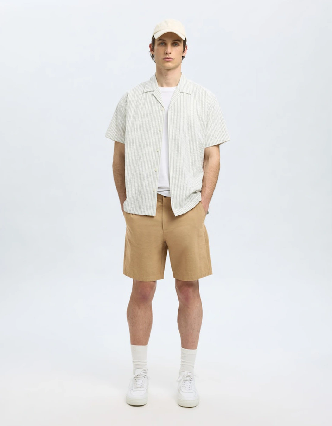 Homme Karl Seersucker Shorts Kelp