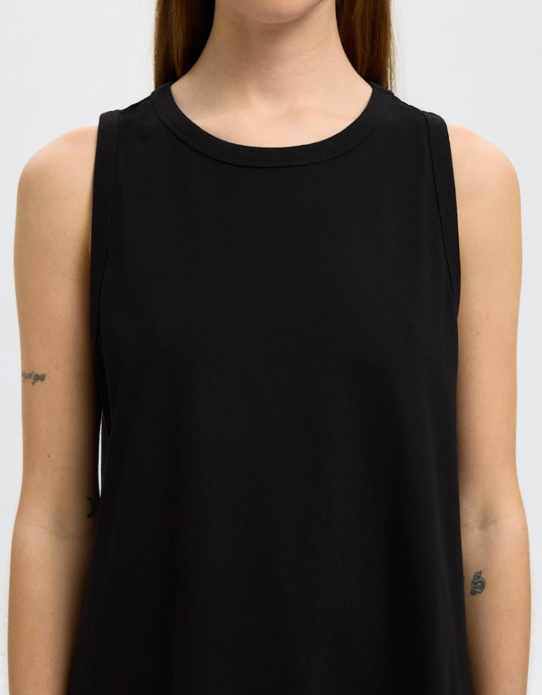 Femme Essential Sleeveless Tank Short Dress Black