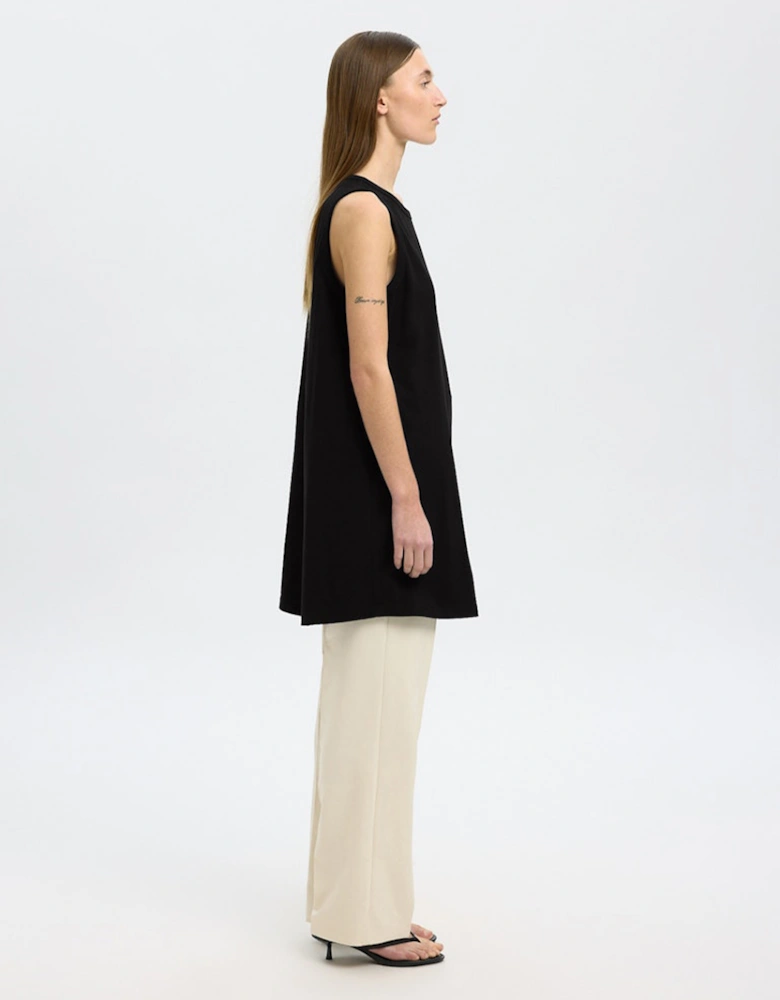 Femme Essential Sleeveless Tank Short Dress Black