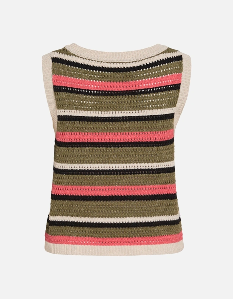 Women's Dulipa O-neck Sleeveless Glitter Knit Top Birch Multi