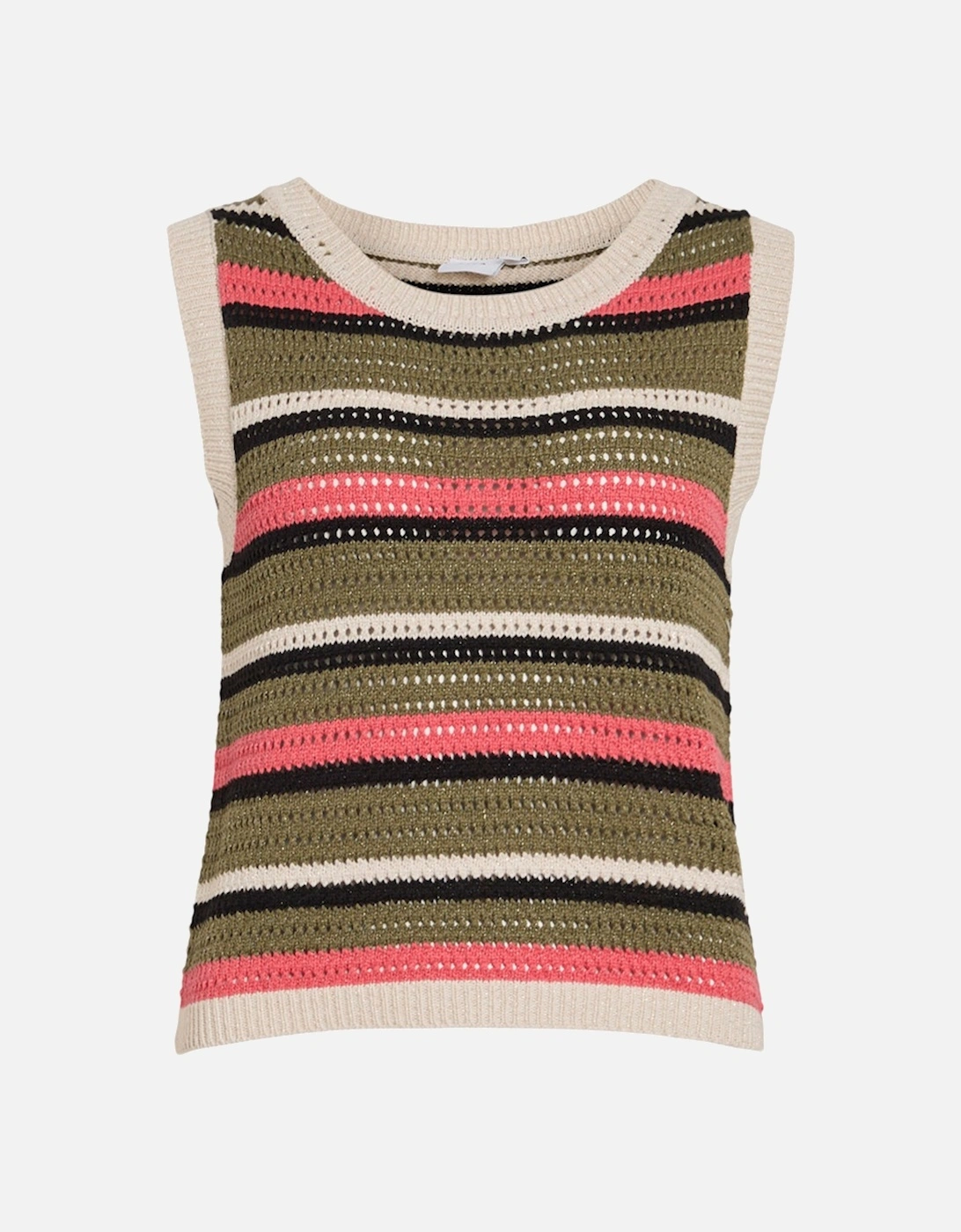 Women's Dulipa O-neck Sleeveless Glitter Knit Top Birch Multi, 3 of 2